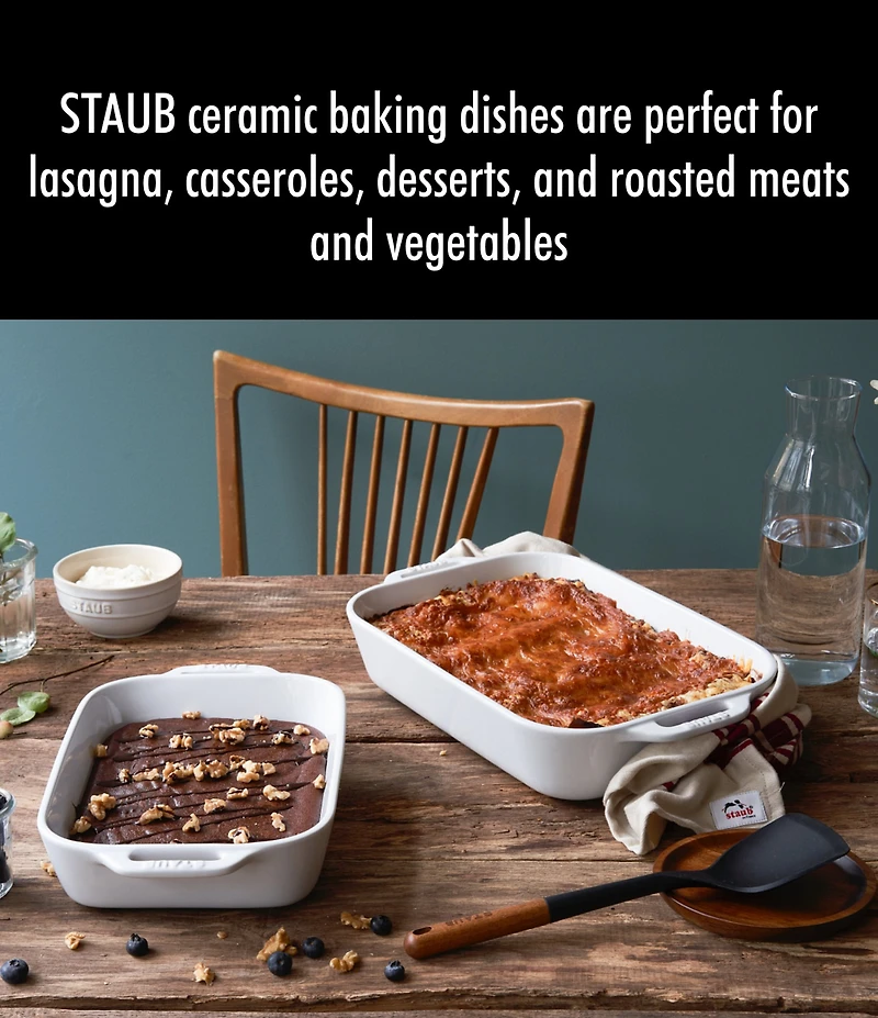 Staub Stoneware 2-Piece Rectangular Baking Dish Set