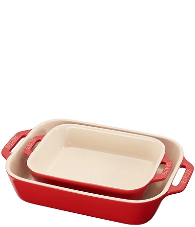 Staub Stoneware 2-Piece Rectangular Baking Dish Set