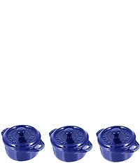 Staub Stoneware 3-Piece Mini Round Cocotte Set