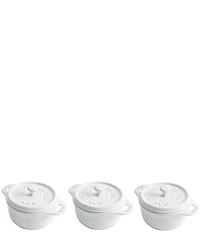 Staub Stoneware 3-Piece Mini Round Cocotte Set