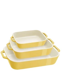 Staub Stoneware 3-Piece Rectangular Baking Dish Set