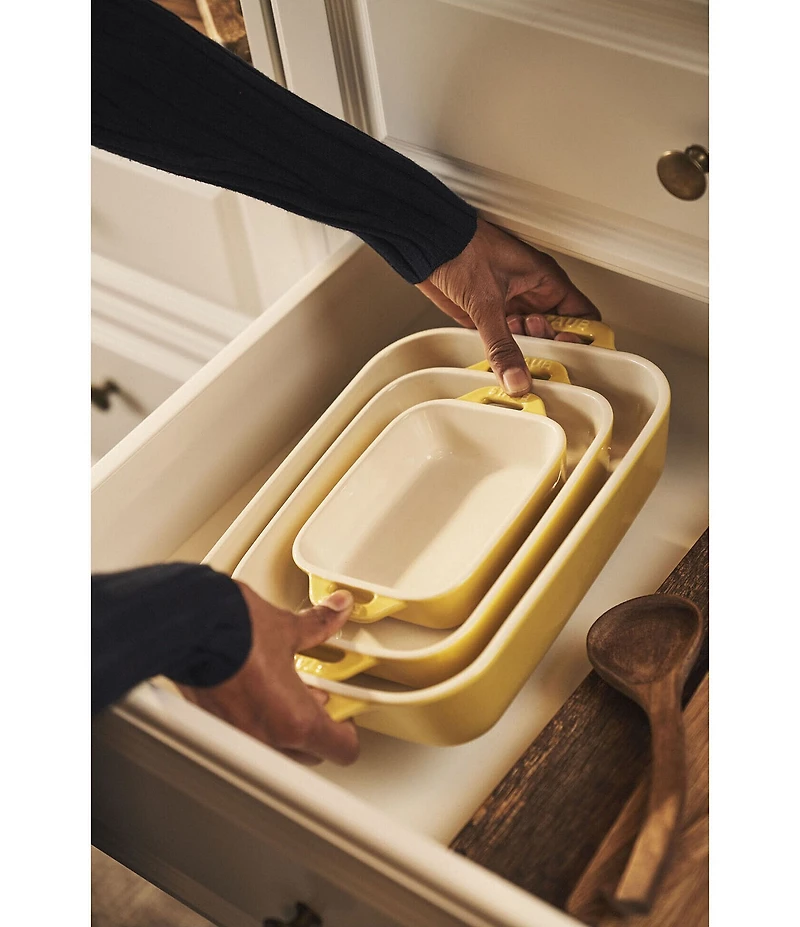 Staub Stoneware 3-Piece Rectangular Baking Dish Set