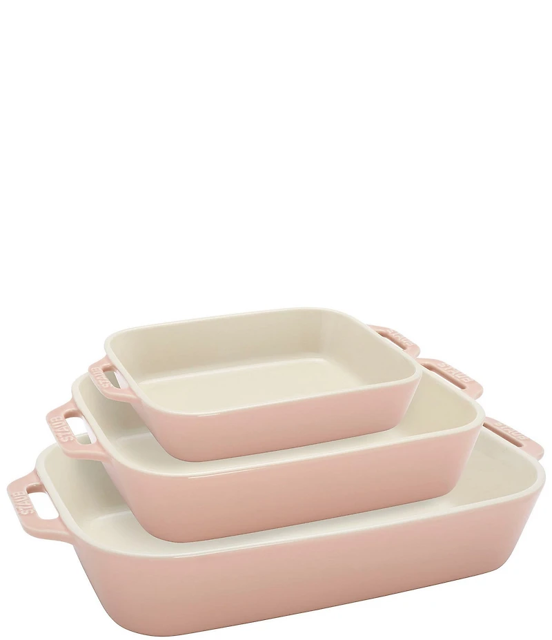 Staub Stoneware 3-Piece Rectangular Baking Dish Set