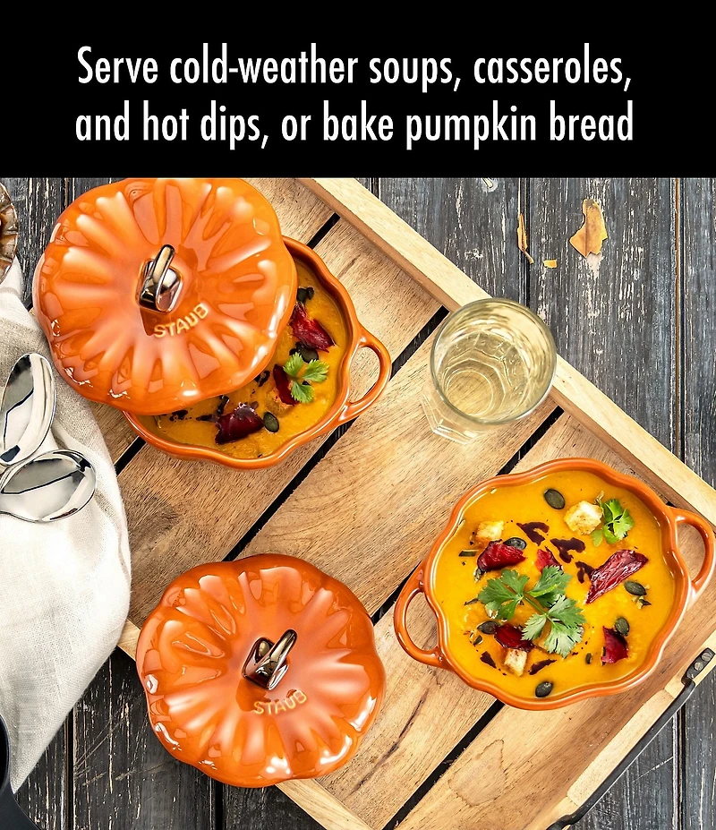 Staub Stoneware Pumpkin Dutch Oven