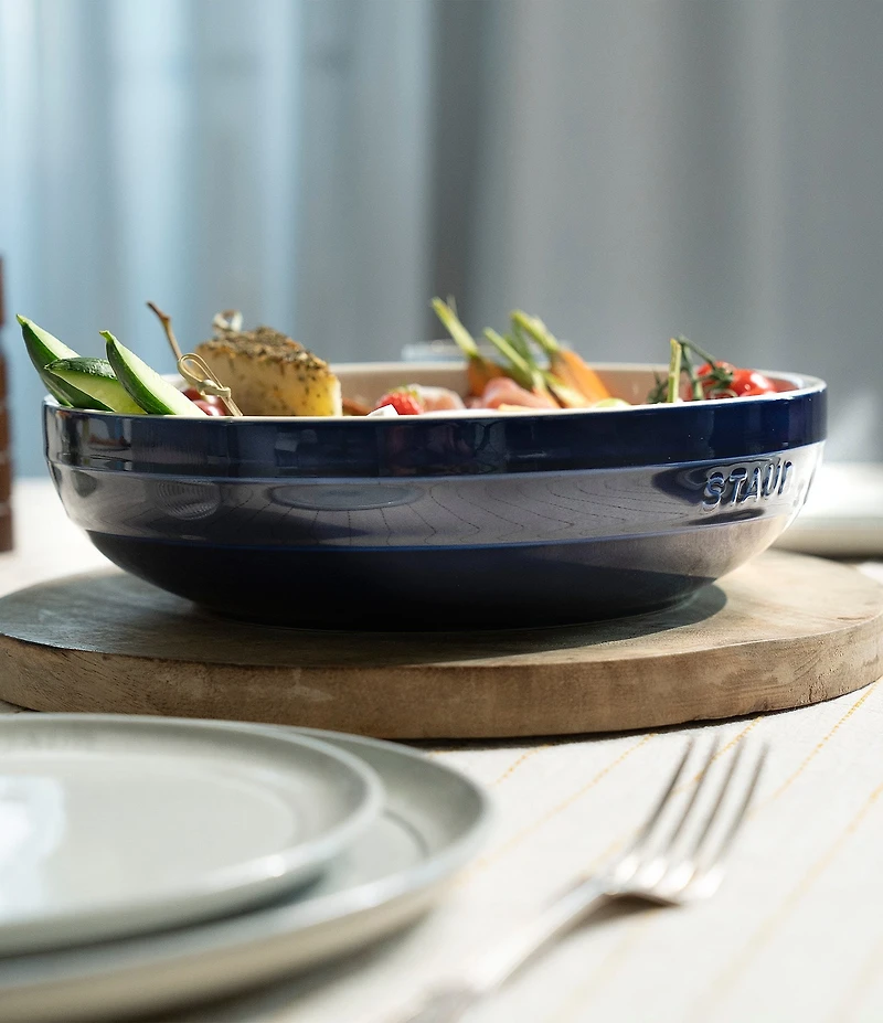 Staub Stoneware Shallow Serving Bowl, 3.25 Qt.