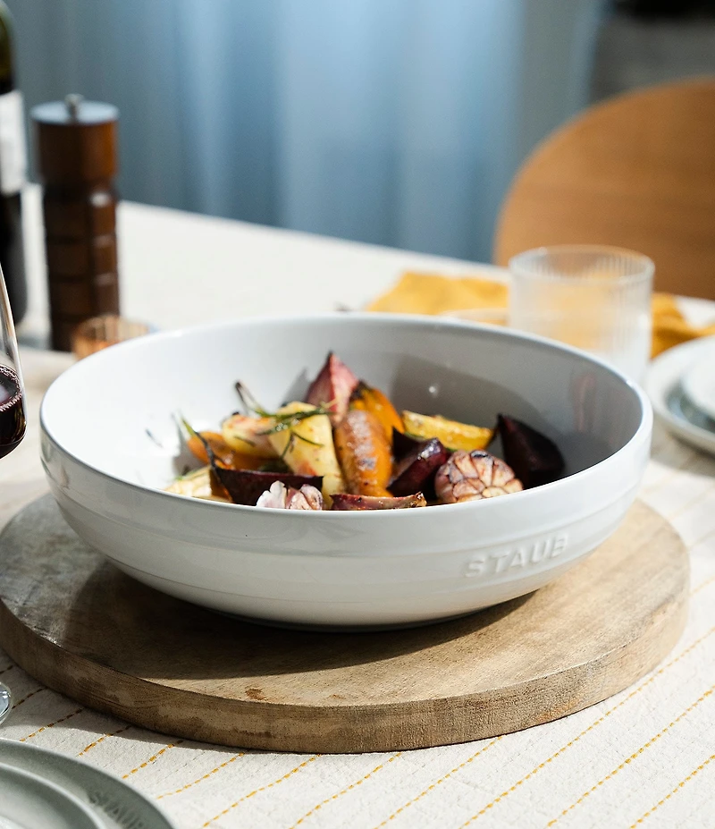 Staub Stoneware Shallow Serving Bowl, 3.25 Qt.