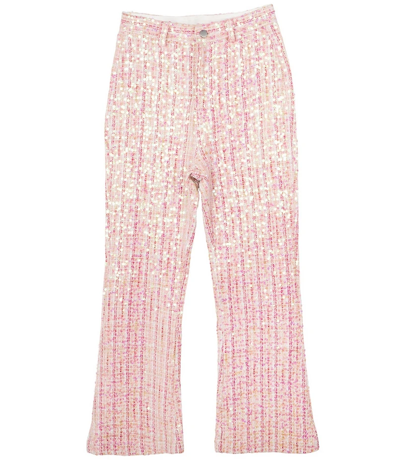 Stella 88 Big Girls Sequin Tweed Flare Pants