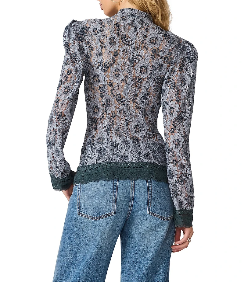 Steve Madden Aberdeen High Neck Long Sleeve Band Top