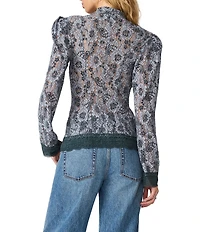 Steve Madden Aberdeen High Neck Long Sleeve Band Top