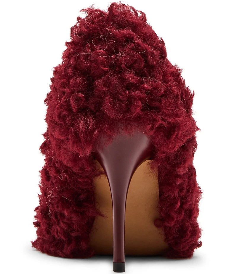 Steve Madden Achilles Faux Fur Point Toe Stiletto Pumps