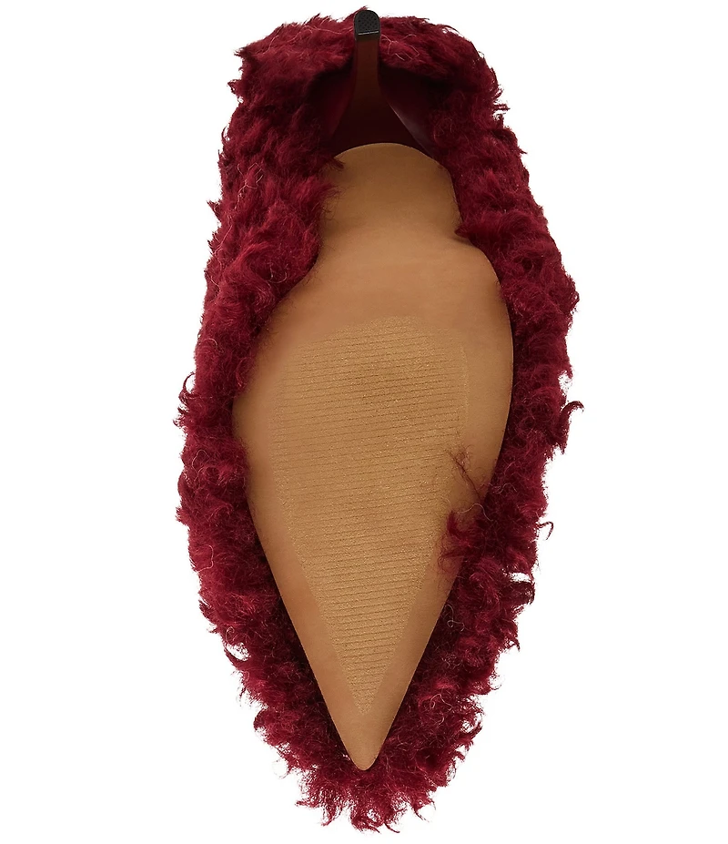 Steve Madden Achilles Faux Fur Point Toe Stiletto Pumps