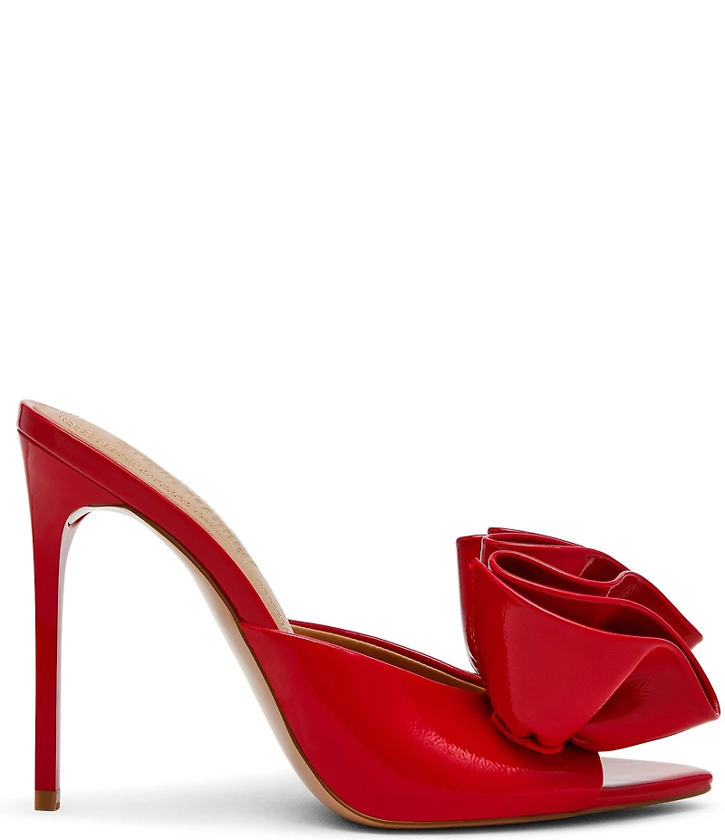 Steve Madden Affinity Patent Ruffle Detail Dress Slide Sandals