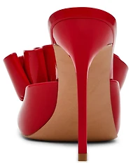 Steve Madden Affinity Patent Ruffle Detail Dress Slide Sandals