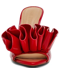Steve Madden Affinity Patent Ruffle Detail Dress Slide Sandals