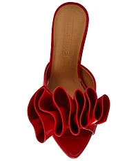 Steve Madden Affinity Patent Ruffle Detail Dress Slide Sandals