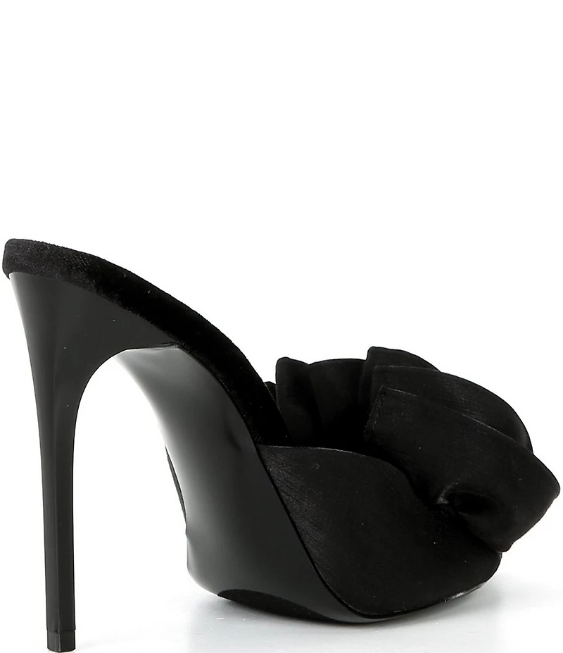 Steve Madden Affinity Satin Ruffle Detailed Dress Slide Sandals