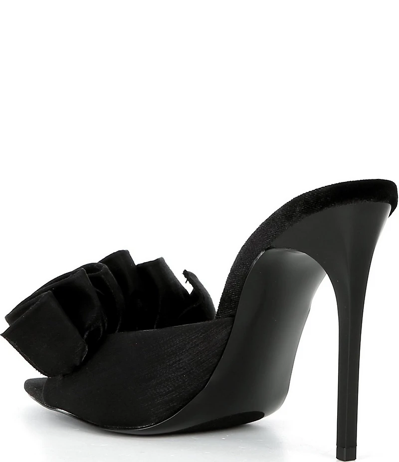 Steve Madden Affinity Satin Ruffle Detailed Dress Slide Sandals