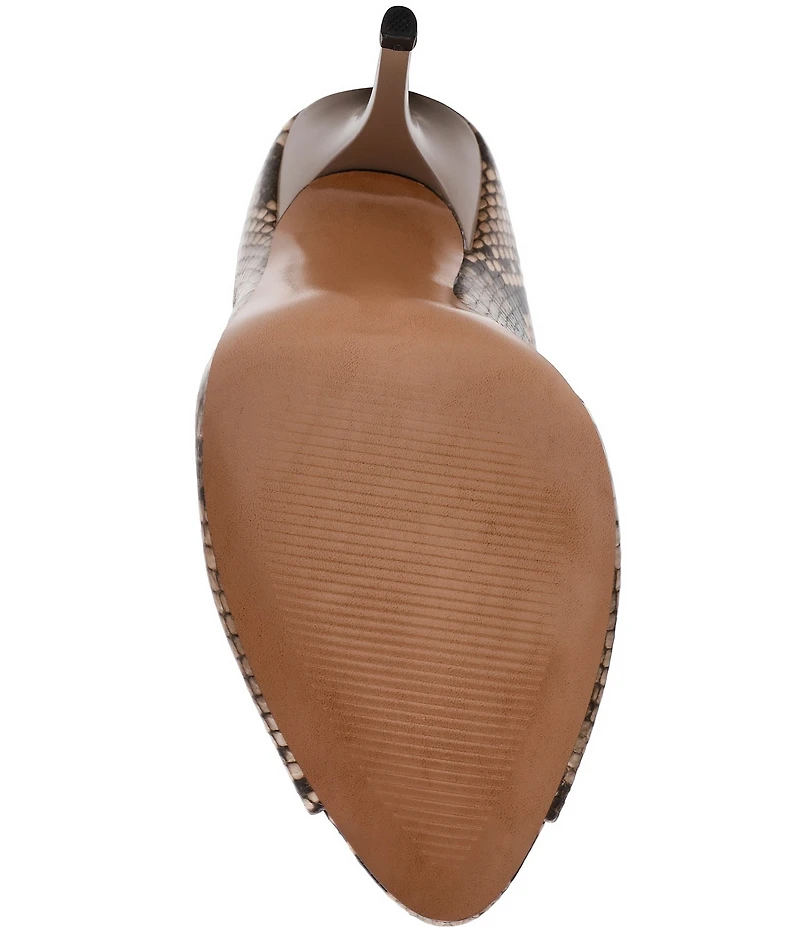 Steve Madden Agaze Snake Print Peep Toe Dress Mules