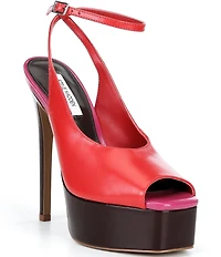 Steve Madden Alaric Leather Ankle Strap Platform Dress Sandals