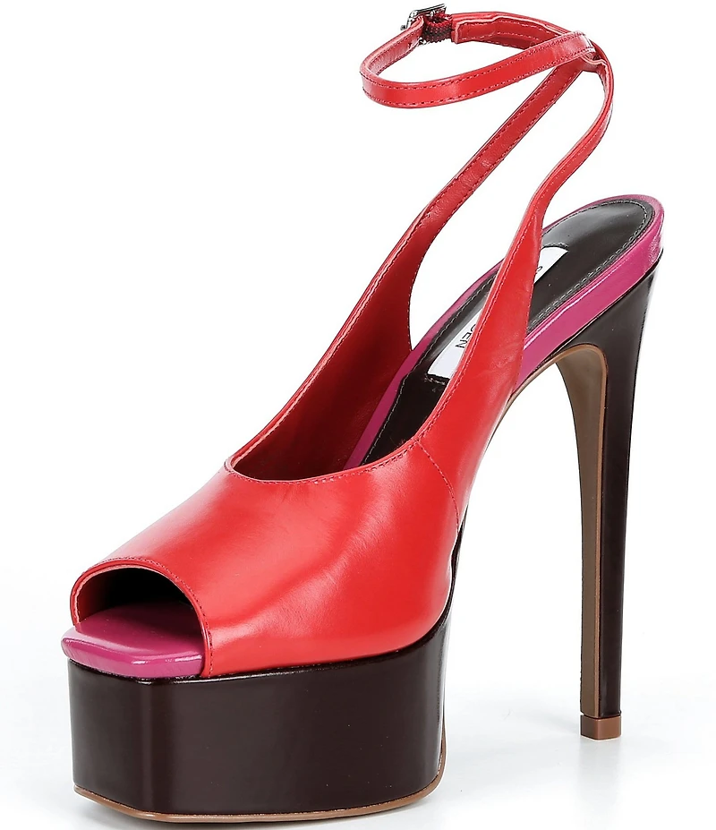 Steve Madden Alaric Leather Ankle Strap Platform Dress Sandals