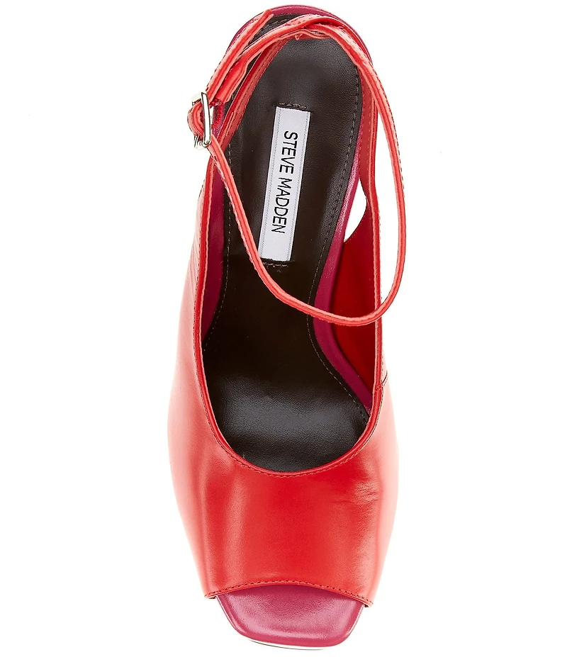 Steve Madden Alaric Leather Ankle Strap Platform Dress Sandals