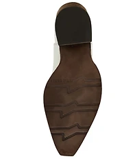 Steve Madden Albany Leather Western Block Heel Mid Calf Boots