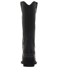 Steve Madden Albany Leather Western Block Heel Mid Calf Boots