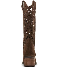 Steve Madden Albany Suede Cut Out Western Boots