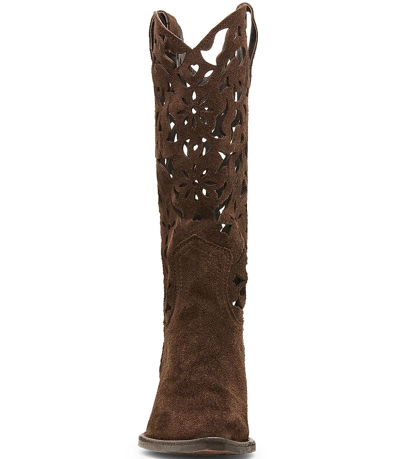 Steve Madden Albany Suede Cut Out Western Boots