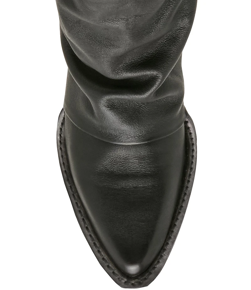 Steve Madden Aldora Distressed Leather Cuffed Backstrap Western Boots