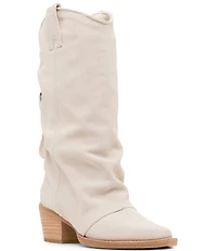 Steve Madden Aldora Suede Cuffed Suede Backstrap Western Boots