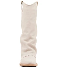 Steve Madden Aldora Suede Cuffed Suede Backstrap Western Boots
