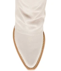 Steve Madden Aldora Suede Cuffed Suede Backstrap Western Boots