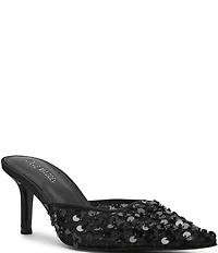 Steve Madden Alexi Sequin Embellished Mesh Dress Mules