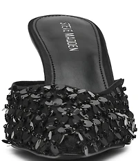 Steve Madden Alexi Sequin Embellished Mesh Dress Mules