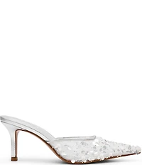 Steve Madden Alexi Sequin Embellished Mesh Dress Mules