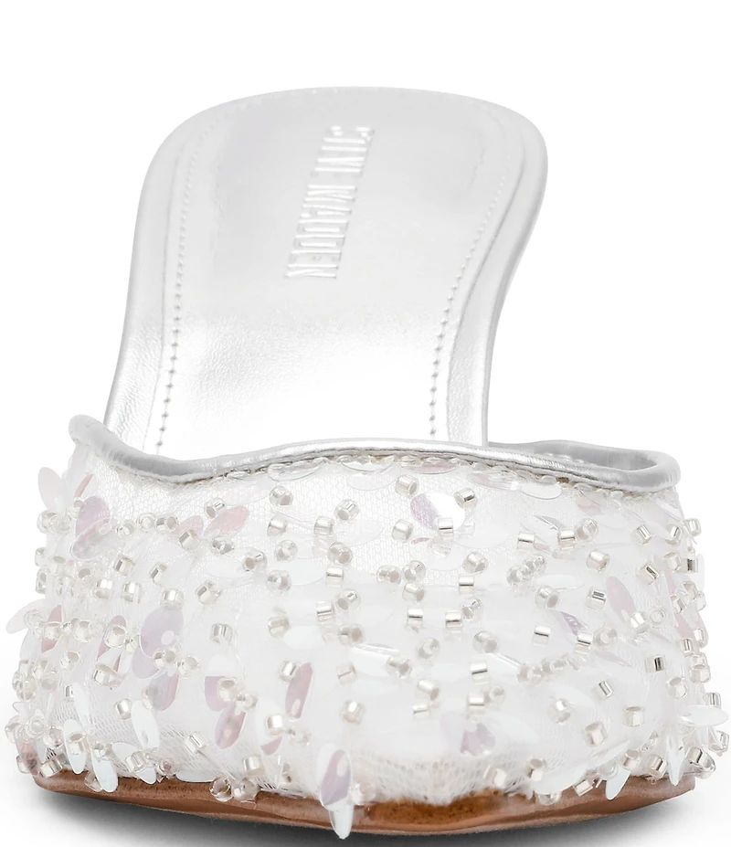 Steve Madden Alexi Sequin Embellished Mesh Dress Mules