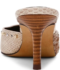 Steve Madden Alexi Studded Leather Suede Patchwork Mules