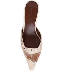 Steve Madden Alexi Studded Leather Suede Patchwork Mules
