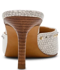Steve Madden Alexi Studded Snake Print Multi Patchwork Mules