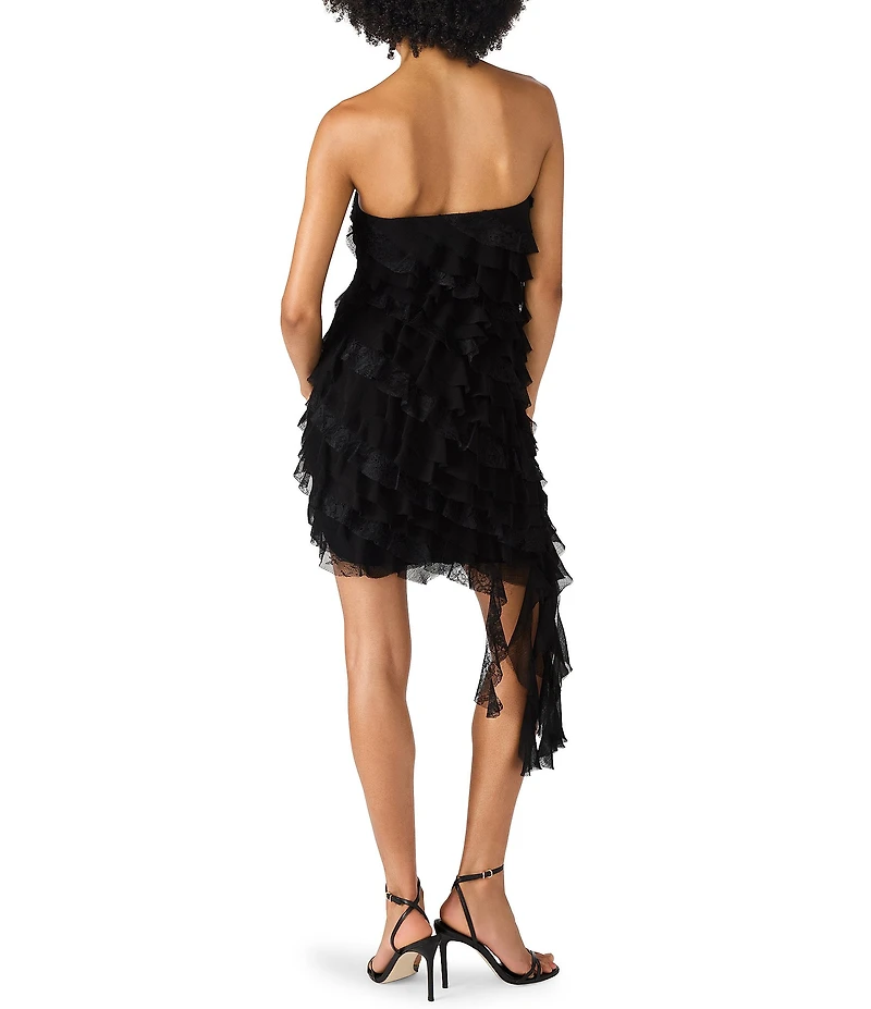 Steve Madden Alix Strapless Ruffle Mini Dress