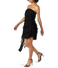 Steve Madden Alix Strapless Ruffle Mini Dress