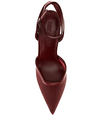 Steve Madden Alliance-M Mesh Ankle Strap Pointed Toe Pumps