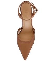Steve Madden Alliance Mesh Ankle Strap Pointed Toe Pumps