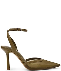 Steve Madden Alliance Mesh Ankle Strap Pointed Toe Pumps