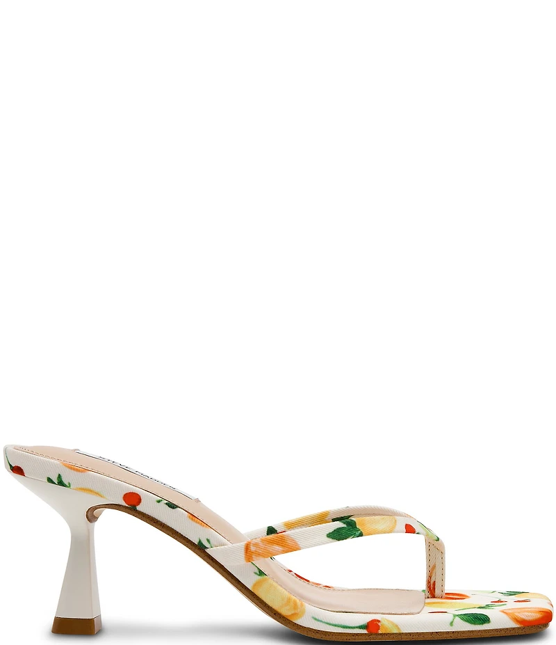 Steve Madden Allies Fruit Print Thong Dress Sandals