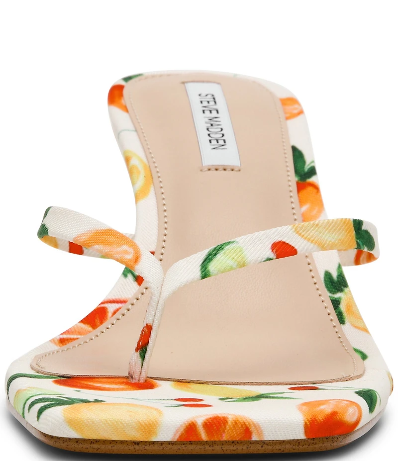 Steve Madden Allies Fruit Print Thong Dress Sandals
