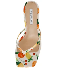 Steve Madden Allies Fruit Print Thong Dress Sandals