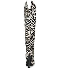 Steve Madden Alluring Zebra Over The Knee Boots