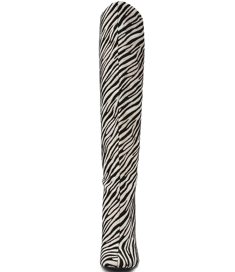 Steve Madden Alluring Zebra Over The Knee Boots